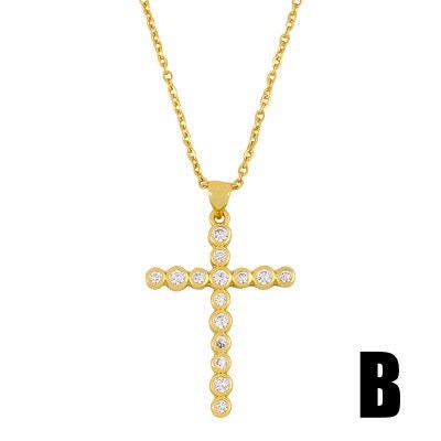 Gold Cross Charm Necklace