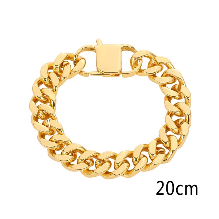 Gold Cuban Link Chain Bracelet