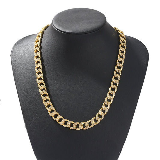 Hip Hop Iced Out Gold Silver Plated Necklaces