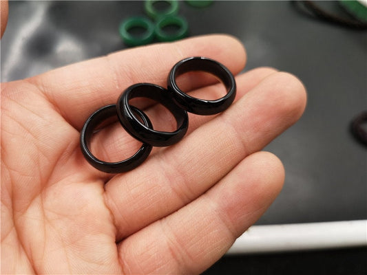 Black Onyx Stone Ring For Finger, Unisex Design