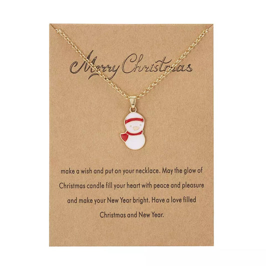 Christmas Snowman Necklace