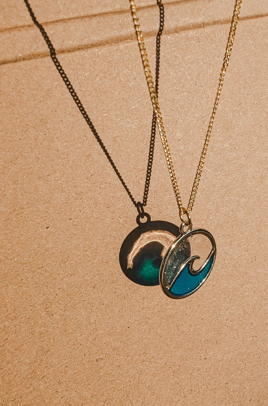 Gold Wave Ocean Necklace